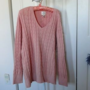 St. John's pink cable sweater 4x